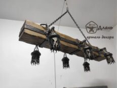 Люстра из бревна