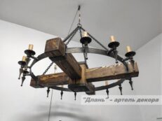 Люстра из бревна